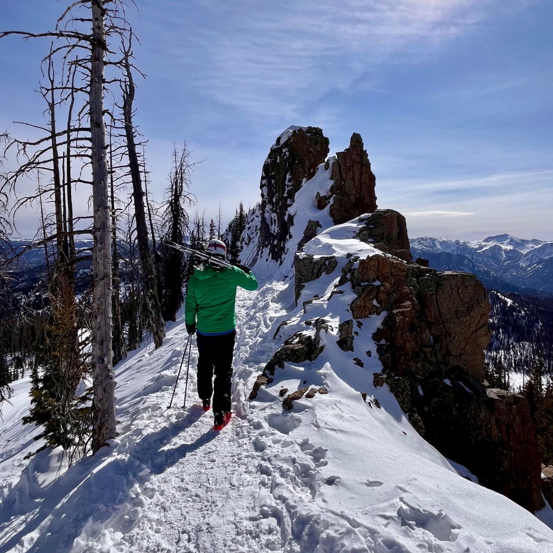 Really proud of my oldest son.  We hiked to horseshoe bowl at Wolf Creek and he skied the hardest pitch he’s ever skied!  @wolfcreekski