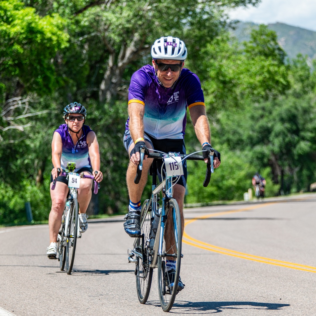 This picture means a lot to me. My sister and I together supporting my mom who is courageously fighting Alzheimer’s. #ridetoendalz